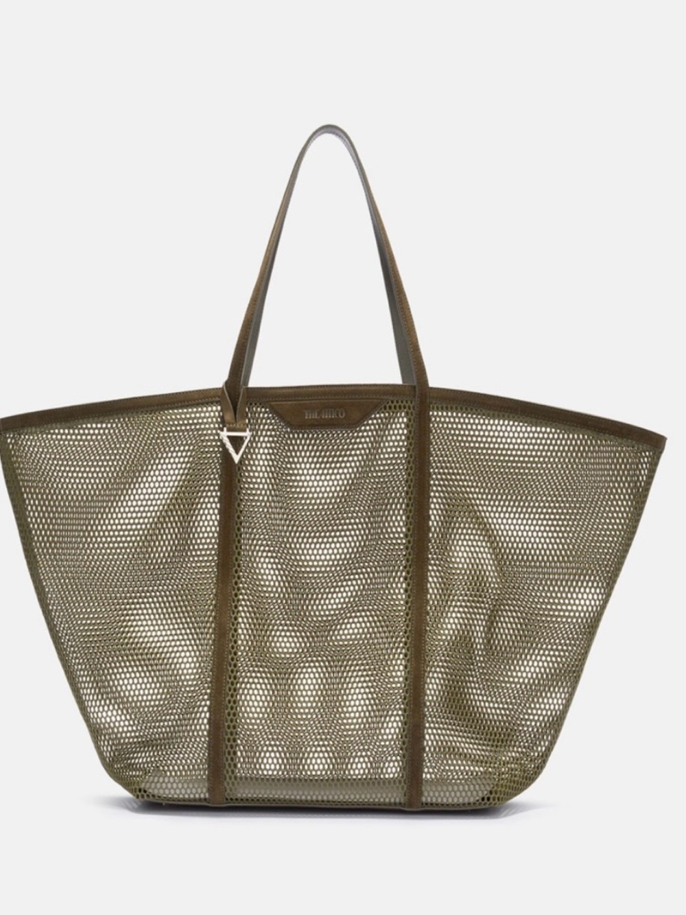 The Attico Via del Mare Mesh Tote – Military Green